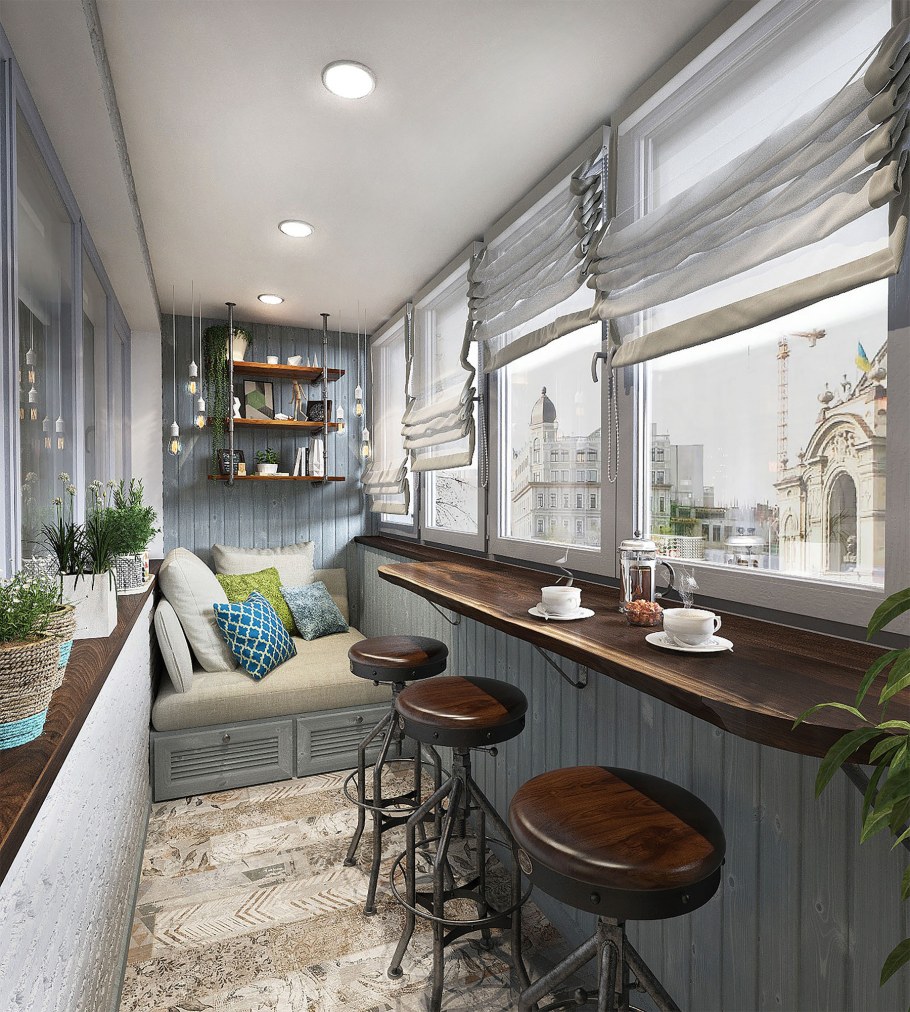 Лоджия с панорамным остеклением