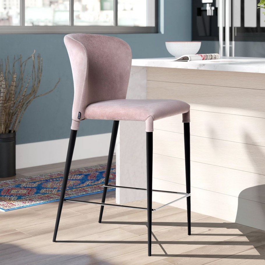 Стул полубарный Albert, бархат