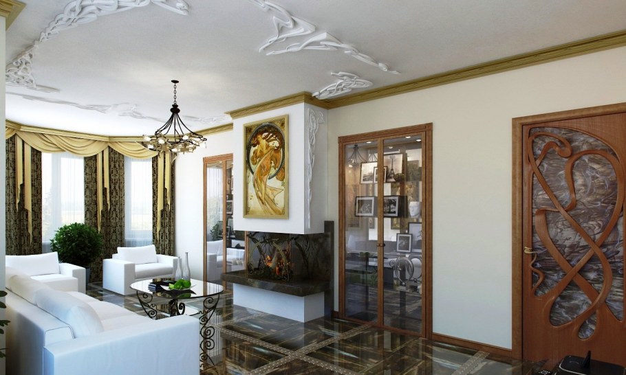 Ар-нуво стиль в интерьере