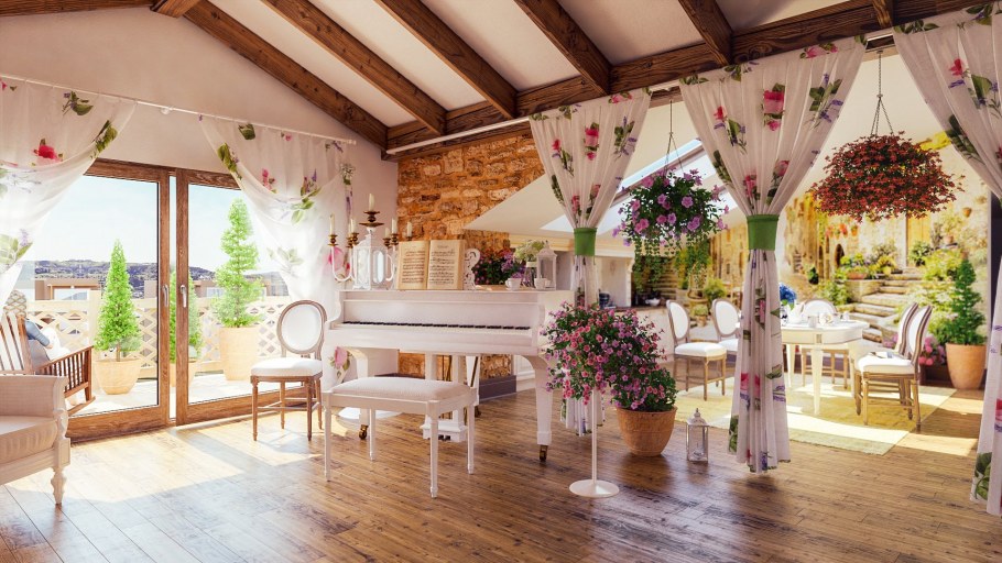 Веранда с цветами