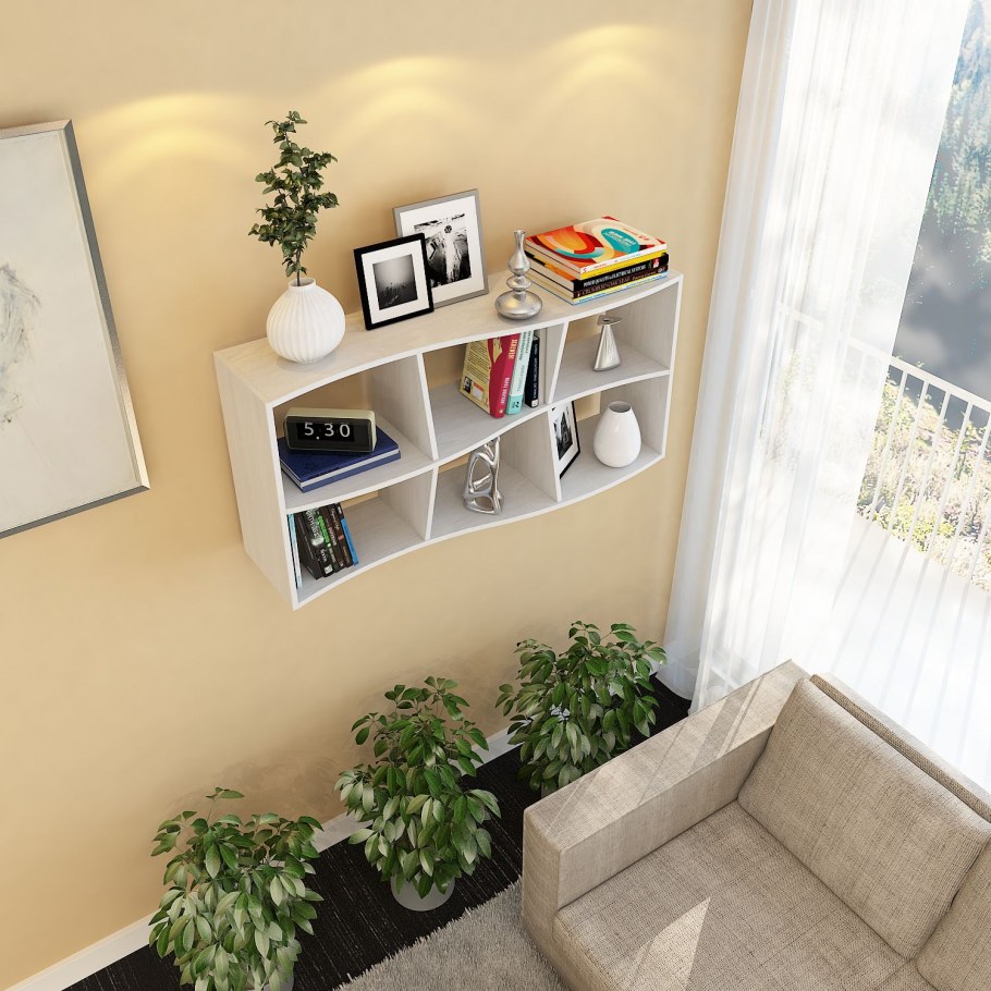 Полка мастер Вэйв-9 (белый) МСТ-ПВВ-09-БТ-16