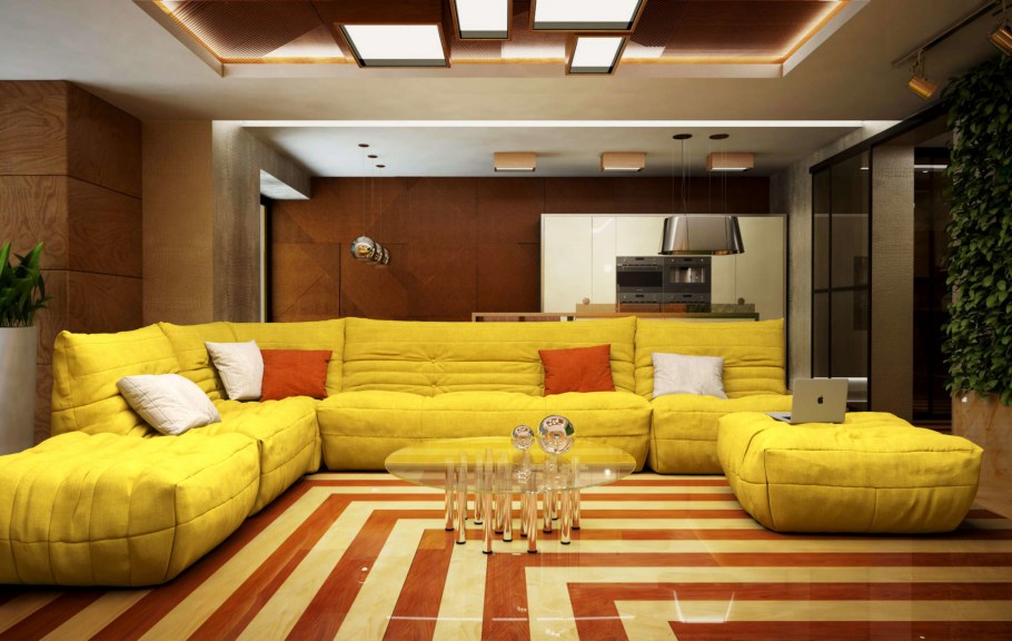 Песочный цвет стен в интерьере