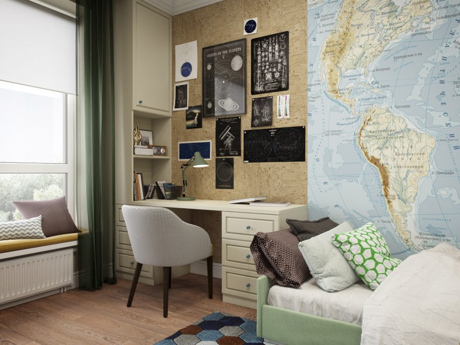 Обои для комнаты школьника