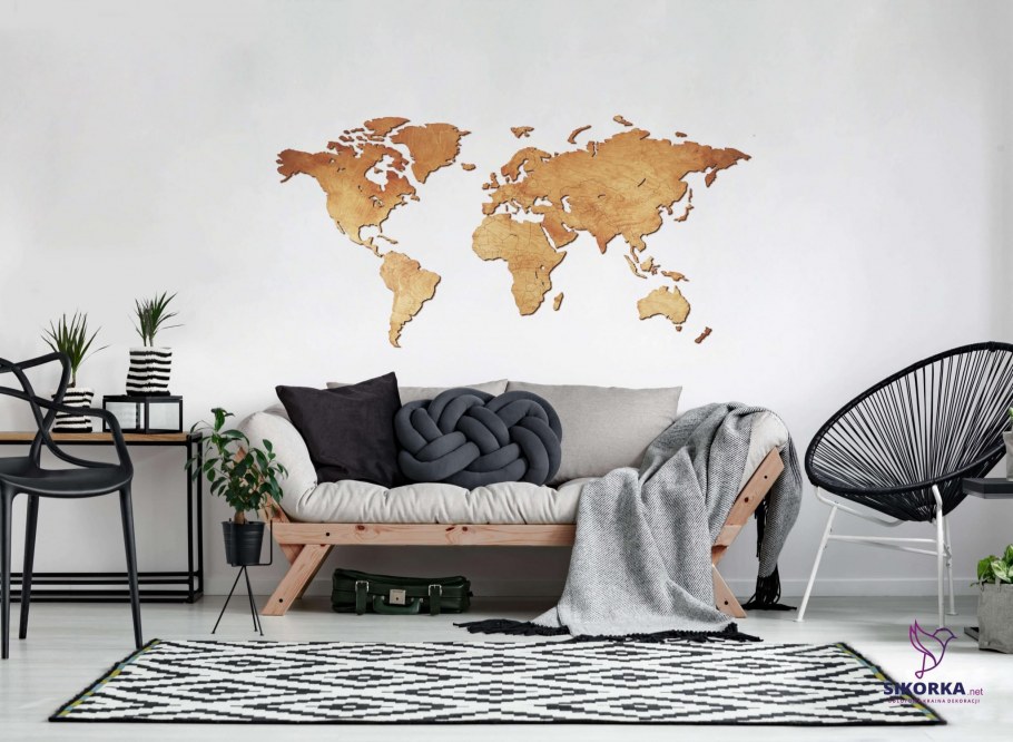 Панно в виде карты мира