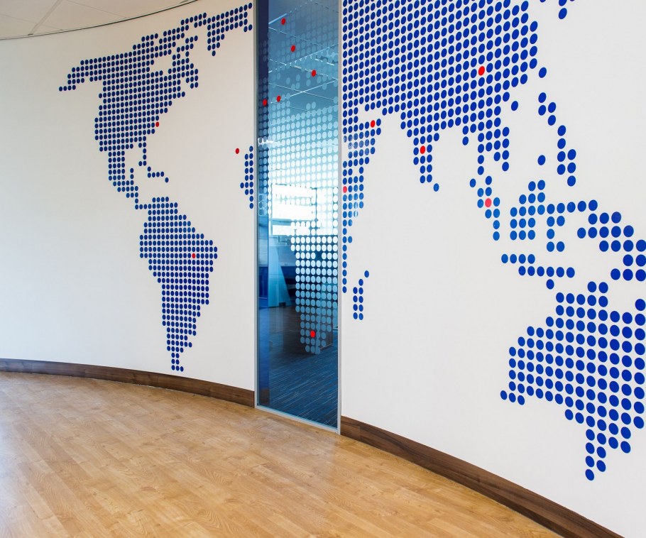 Карта в офис на стену