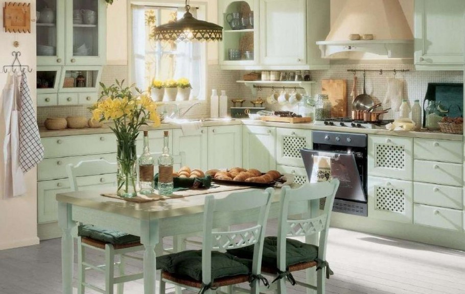 Кухня Прованс зеленая Лорен