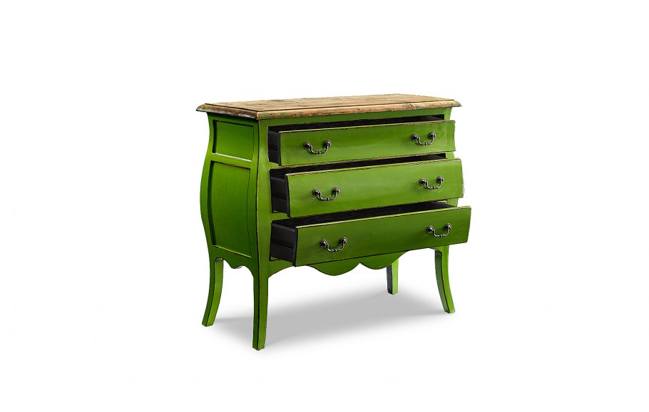 Старинный зеленый комод