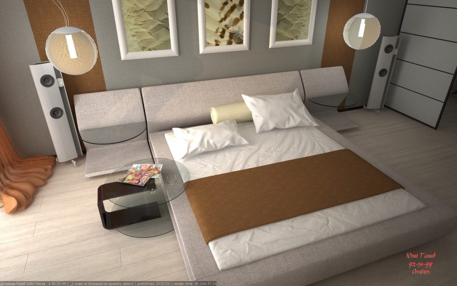 Обычная комната с кроватью