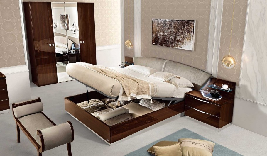 Итальянская спальня onda Walnut фабрики Modum