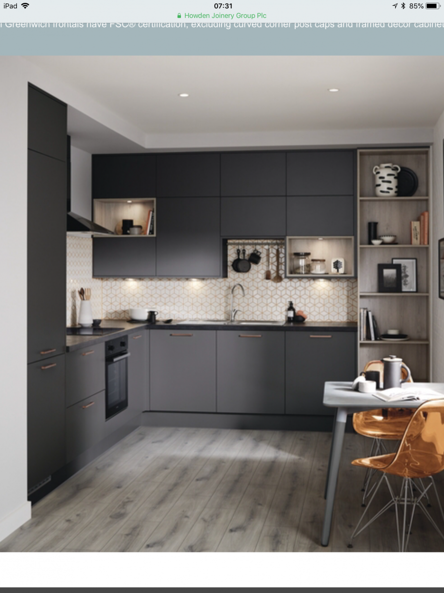 Кухня графитового цвета