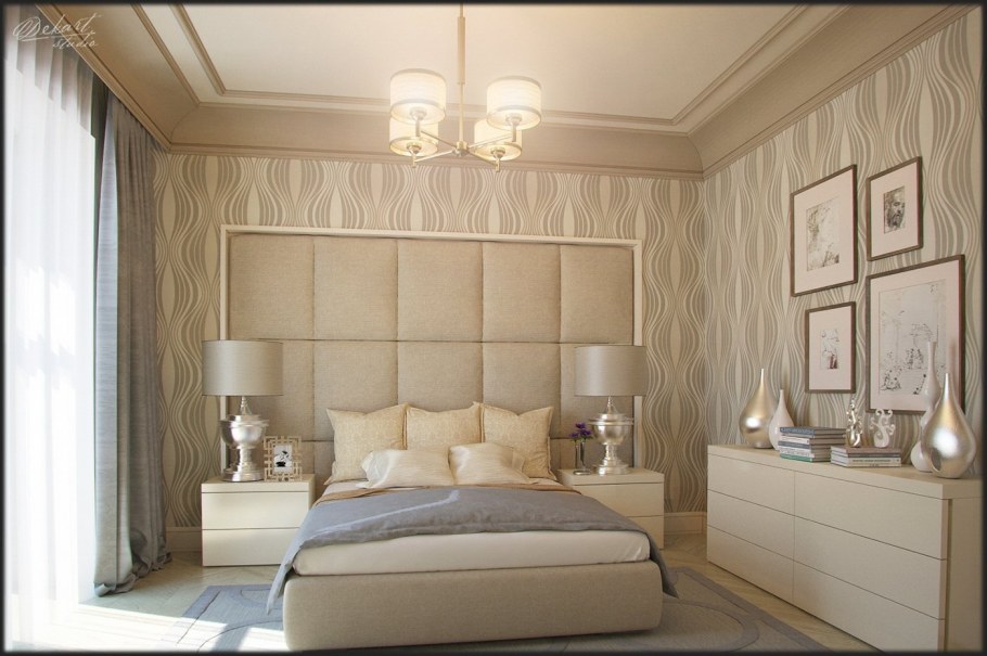 Разные обои в бежевых тонах