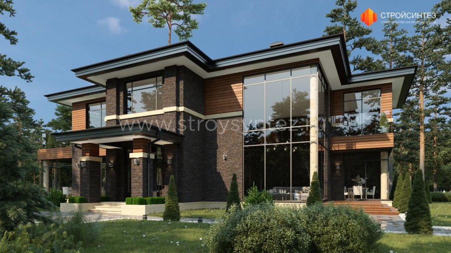 Репино дом в стиле Райт внутри