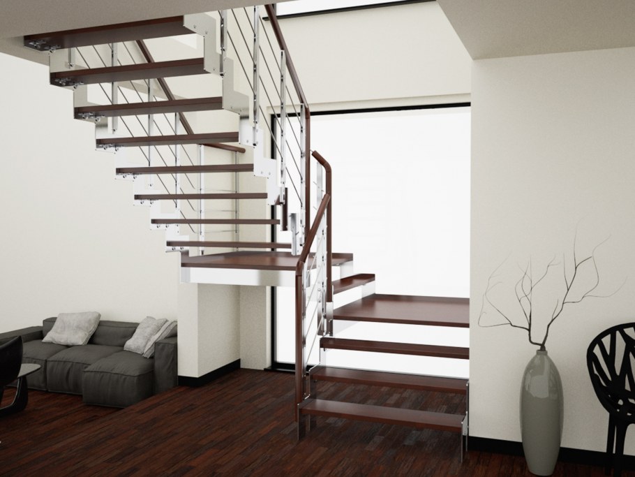 Лестница Нормандия ЛМПО-14 левозаходная