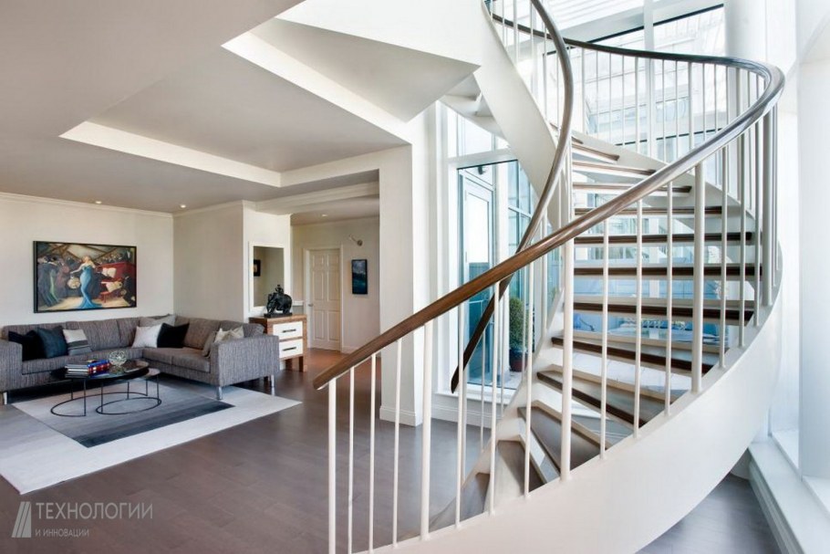 Лестница на металлическом каркасе