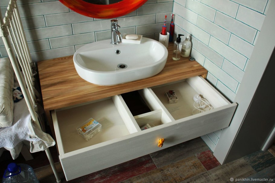 Мраморная столешница для ванной