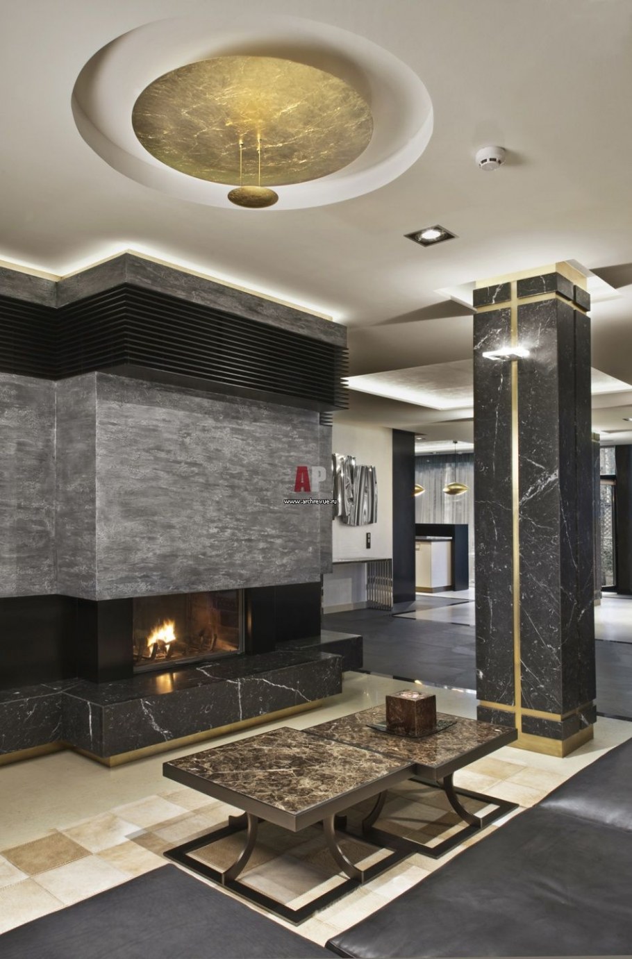 Ар деко гостиная мрамор