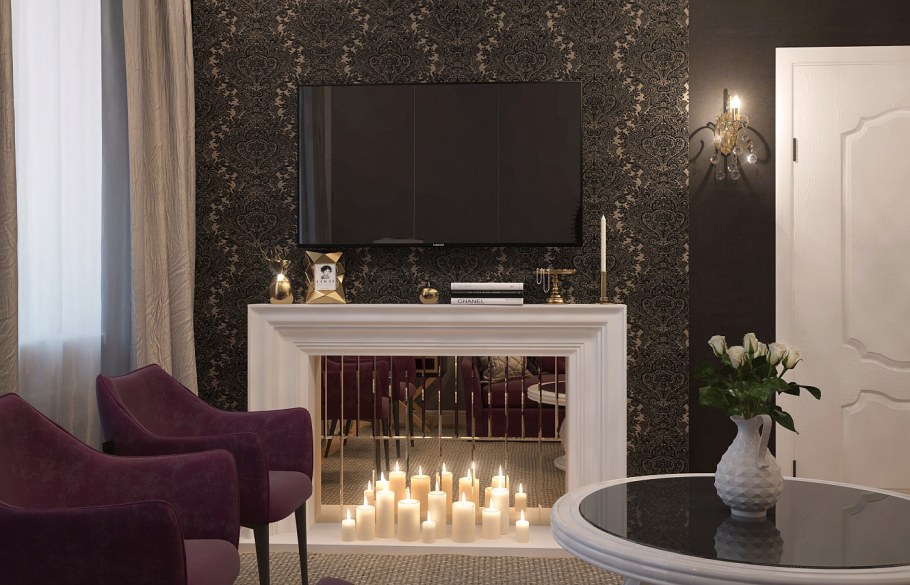 Камин в стиле арт деко