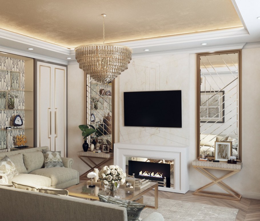 Ар деко гостиная мрамор