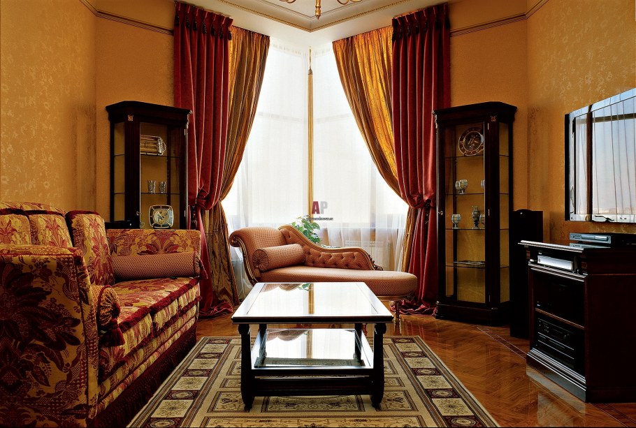 Интерьер гостиной в стандартной квартире