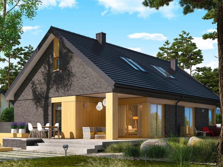 Мансардный дом