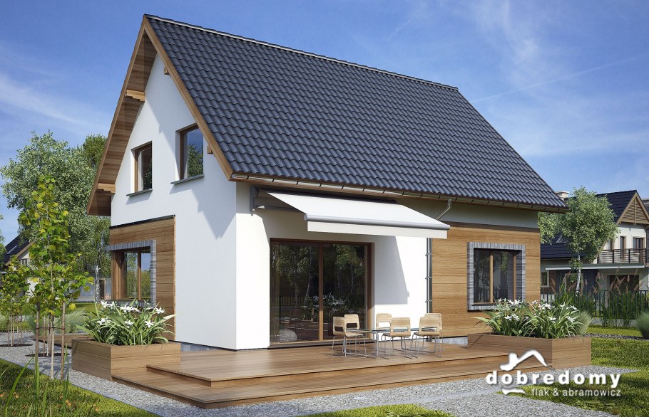 Одноэтажный дом с мансардой