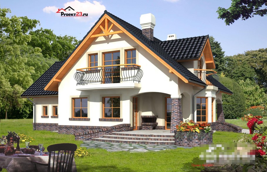 Дом 60кв м газобетона с мансардой