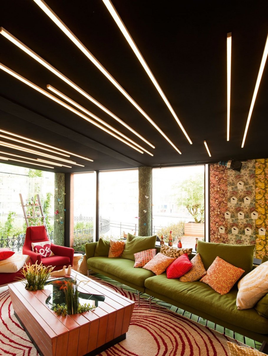 Необычное освещение в интерьере