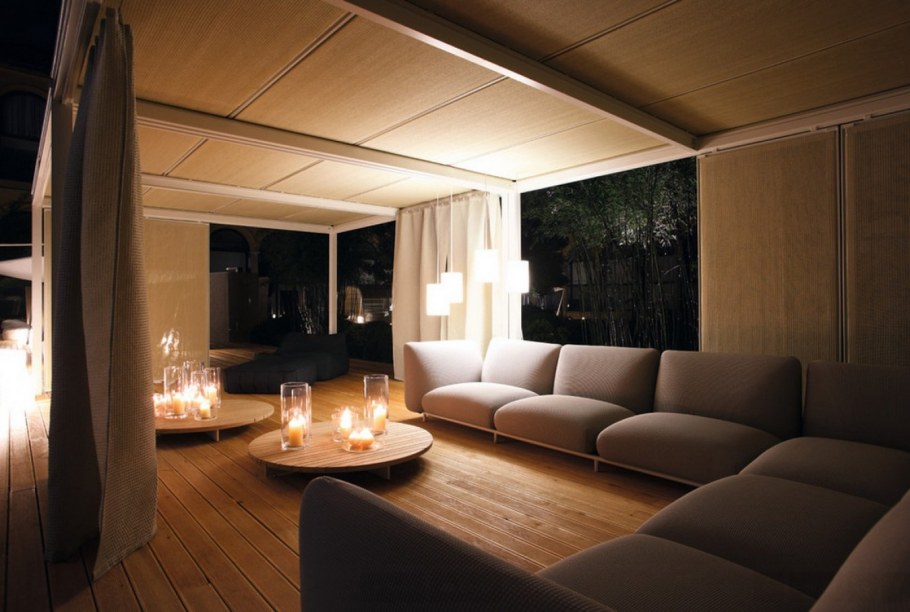 Вечернее освещение комнаты