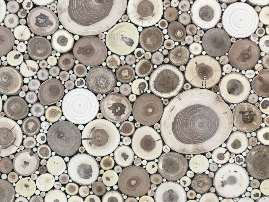 Панно на стену на спиле дерева