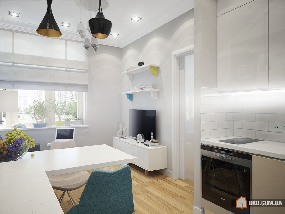 Кухня-гостиная 38 кв м