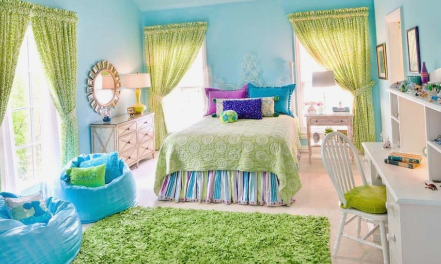 Жемчужный и салатовый комната