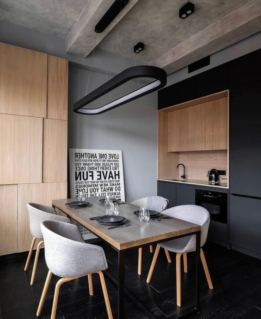 Кухня в стиле лофт 14м2