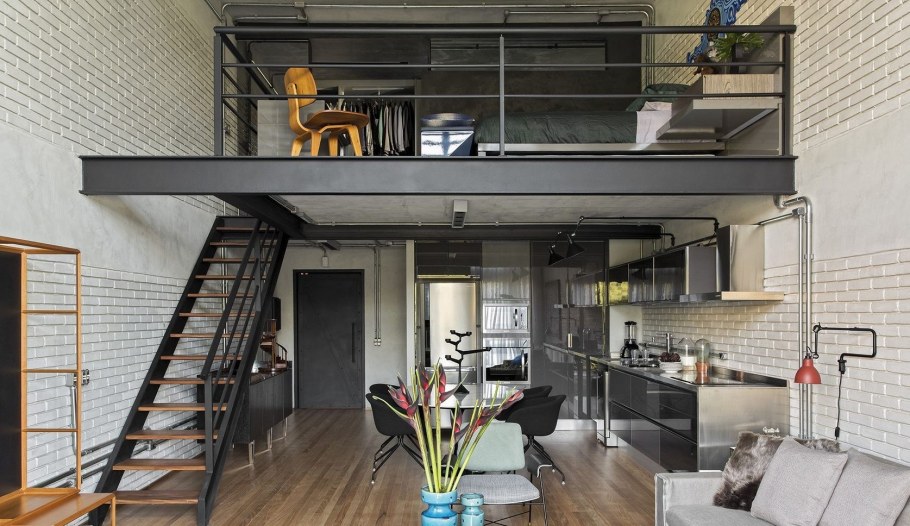 Кухня гостиная со вторым этажом