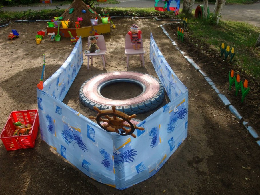 Украшение территории детского сада