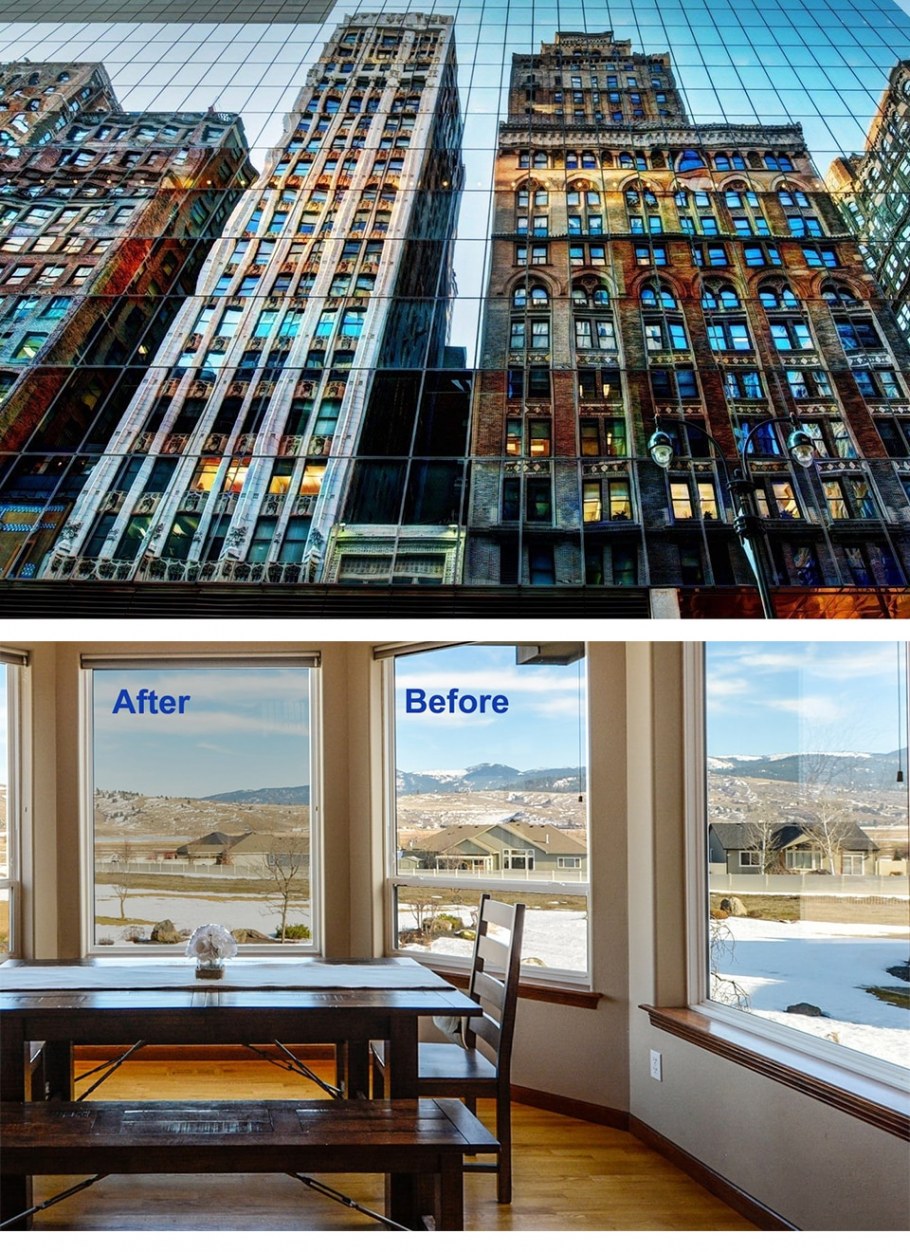 Зеркальная пленка на окна