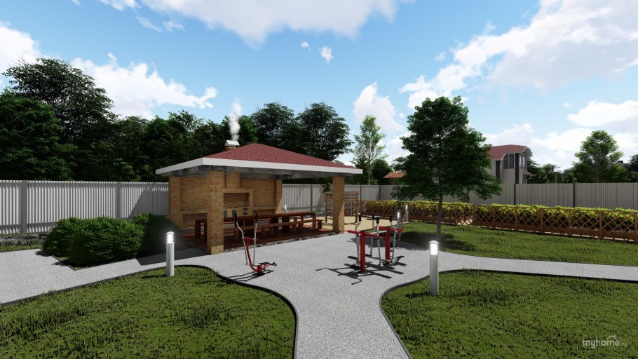 Въездная зона на участке