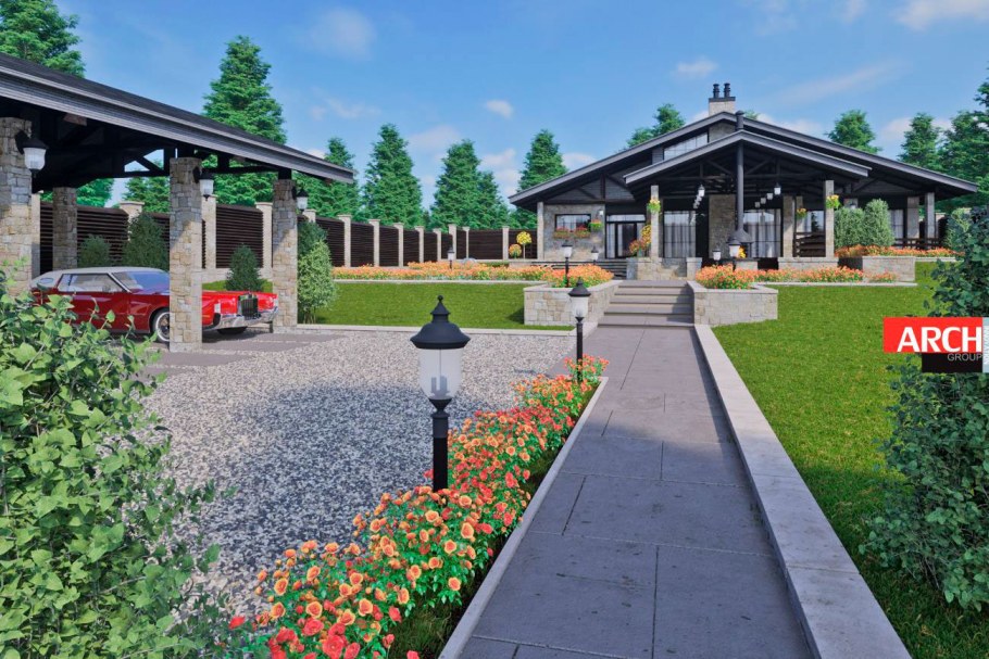 Въездная группа Шале