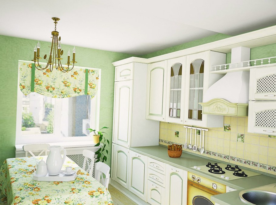 Кухня в белых тонах