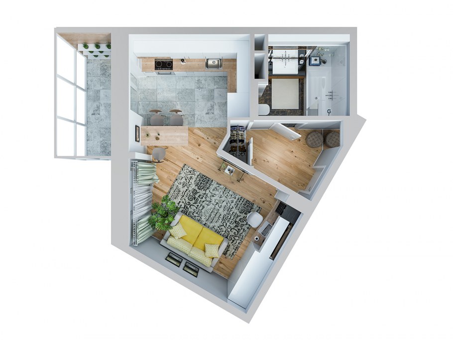 Планировка квартиры вид сверху