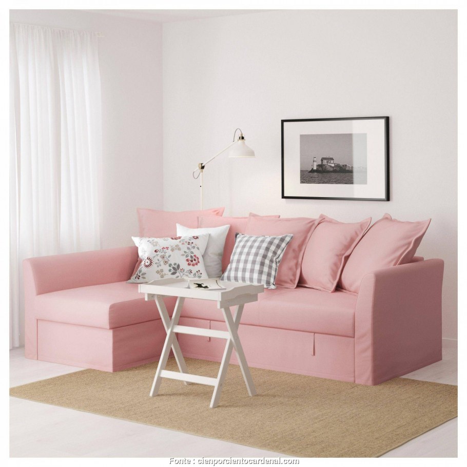 Розовый диван икеа