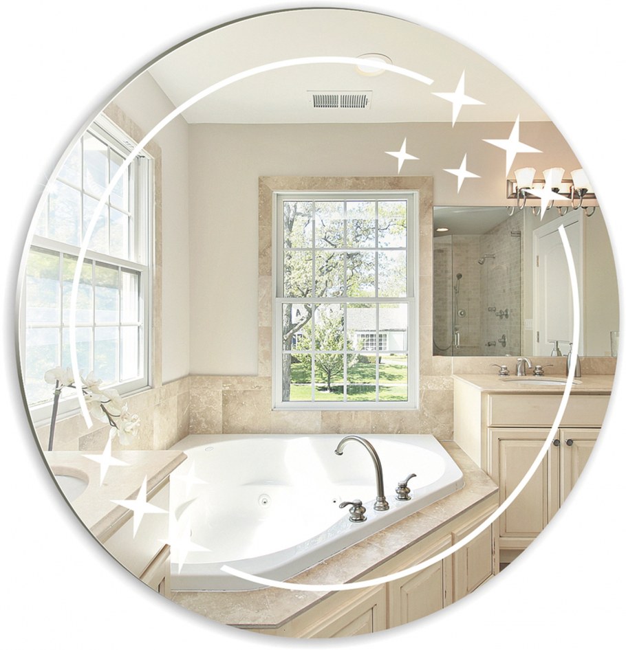 Зеркало Mixline волна 430*590 с полкой