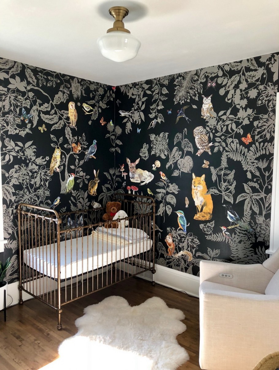 Комбинирование обоев в детской