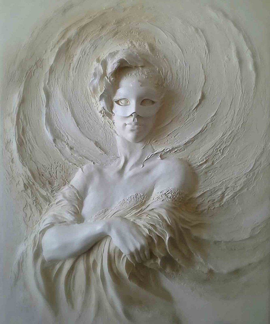 Павлин лепнина барельеф