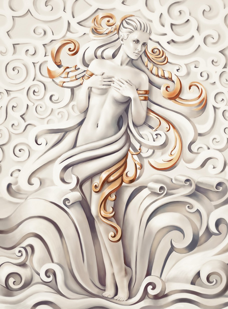 Гипсовые узоры на стенах