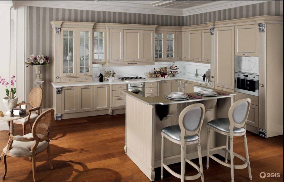 Кухня Неоклассика цвет тортора