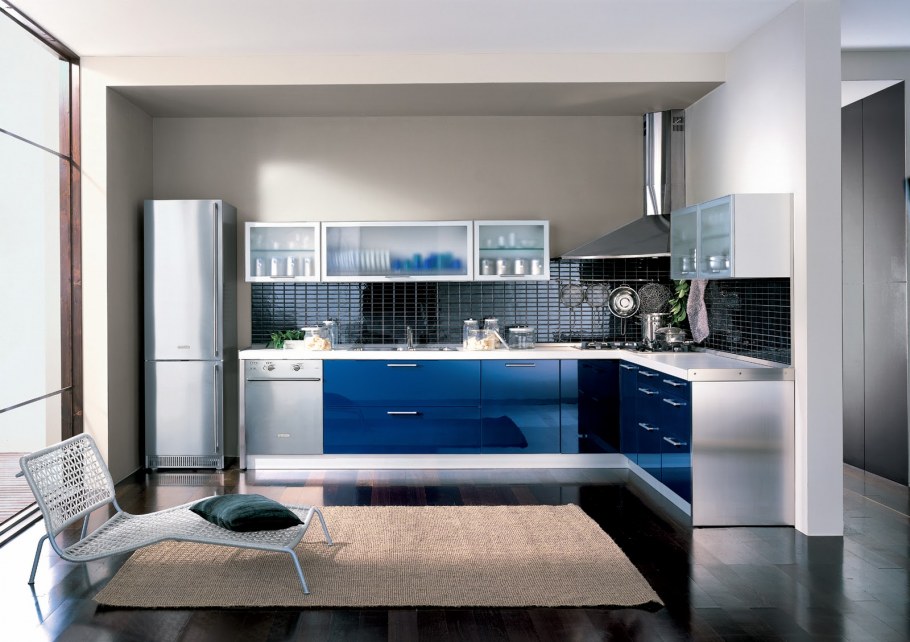 Кухня Прованс голубая патина