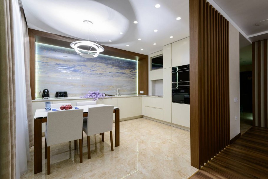 Кухня гостиная с перегородкой