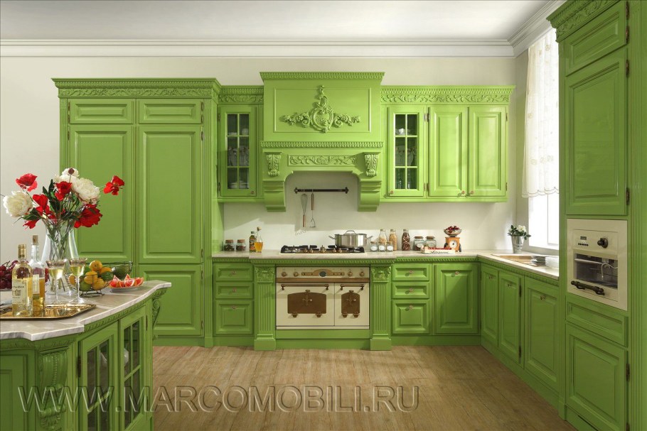 Кухня Marco mobili зеленая