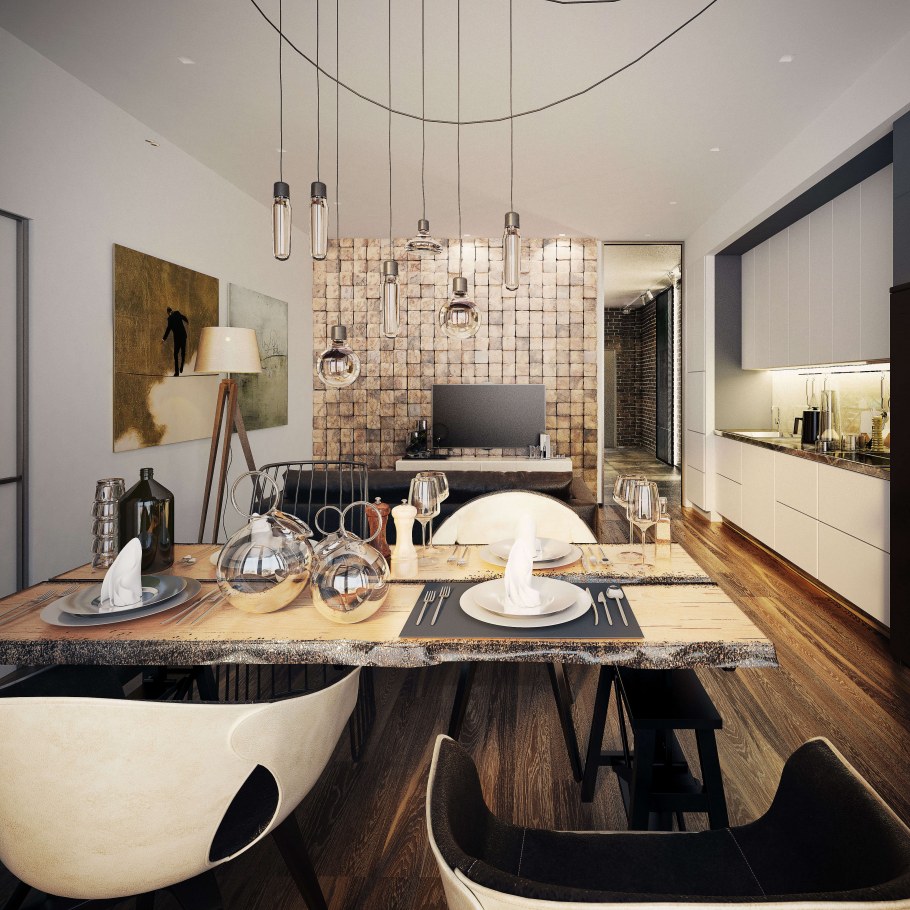 Нетрадиционный и очень авторский интерьер дизайнера