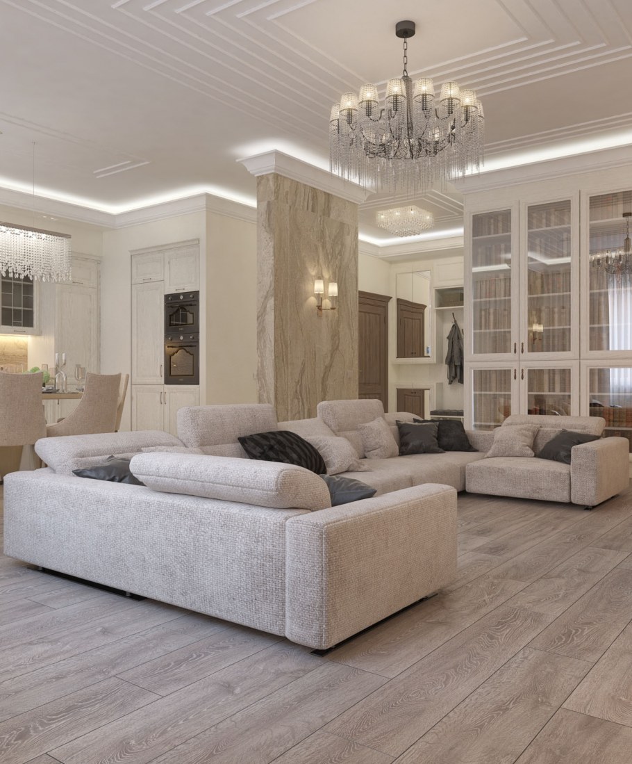 Современные обои для гостиной в интерьере зала